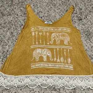Casual Tank Top Elephant